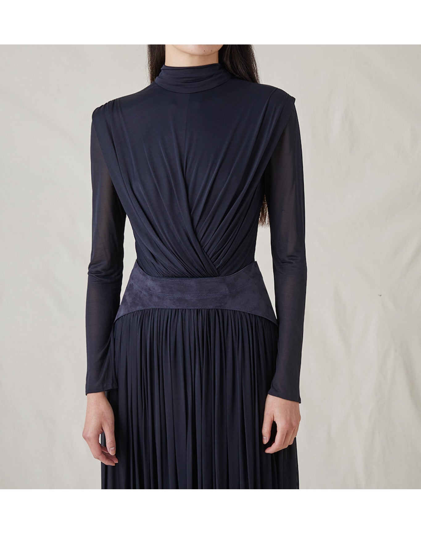 The Draped Jersey Dress | Dark Navy