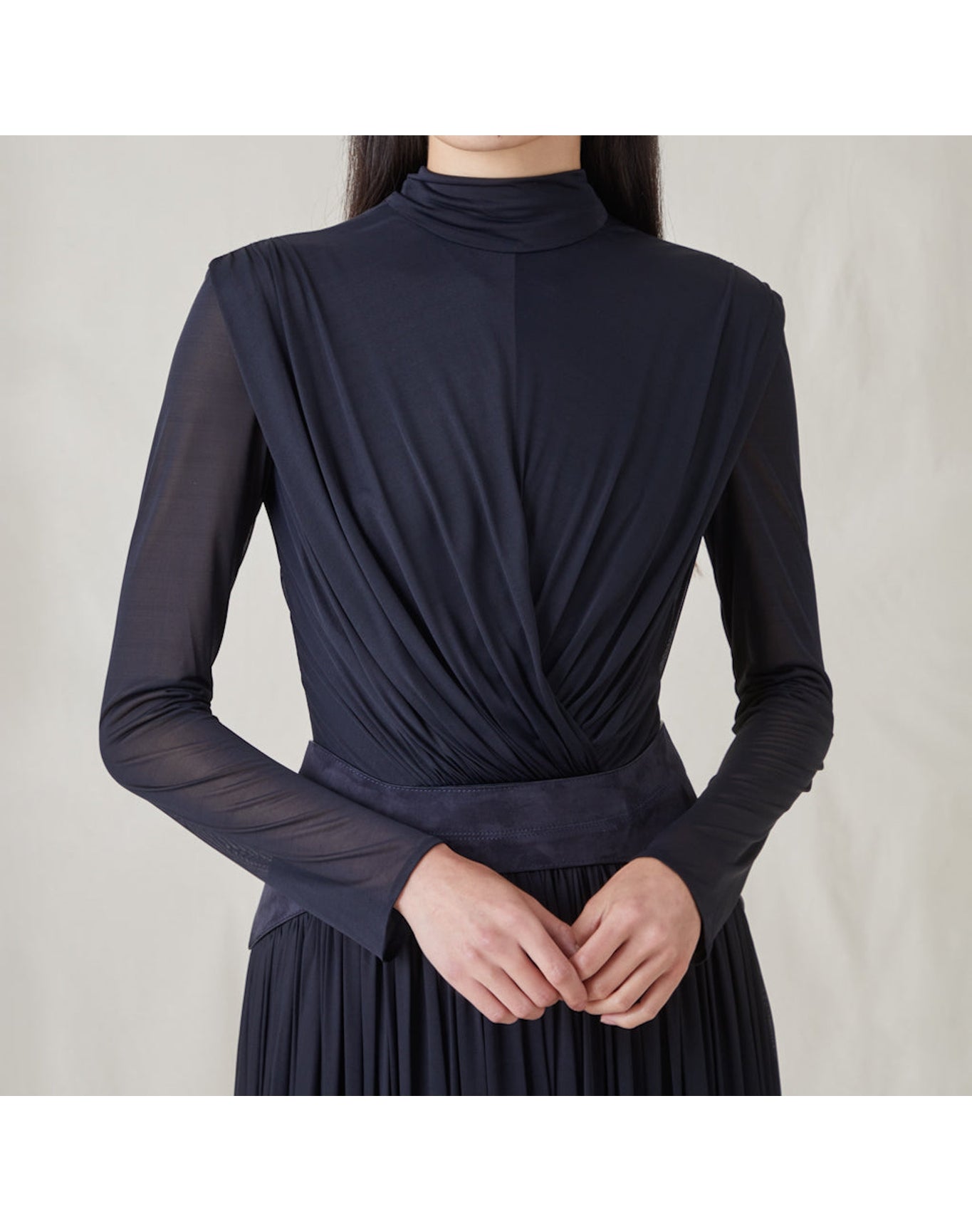 The Draped Jersey Dress | Dark Navy