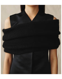 The Evening Wrap in Silk Mohair | Black