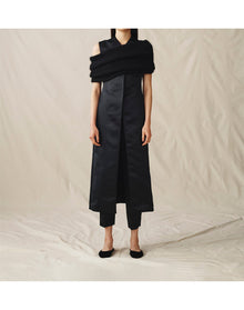 The Evening Wrap in Silk Mohair | Black