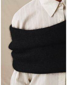 The Evening Wrap in Silk Mohair | Black