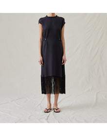 The Fringe Dress | Washed Black