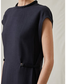 The Fringe Dress | Washed Black