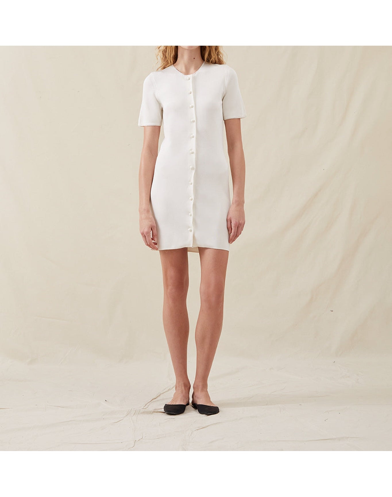 The Knit Mini Dress | Ivory