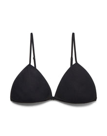 The Knit Triangle Bra | Black