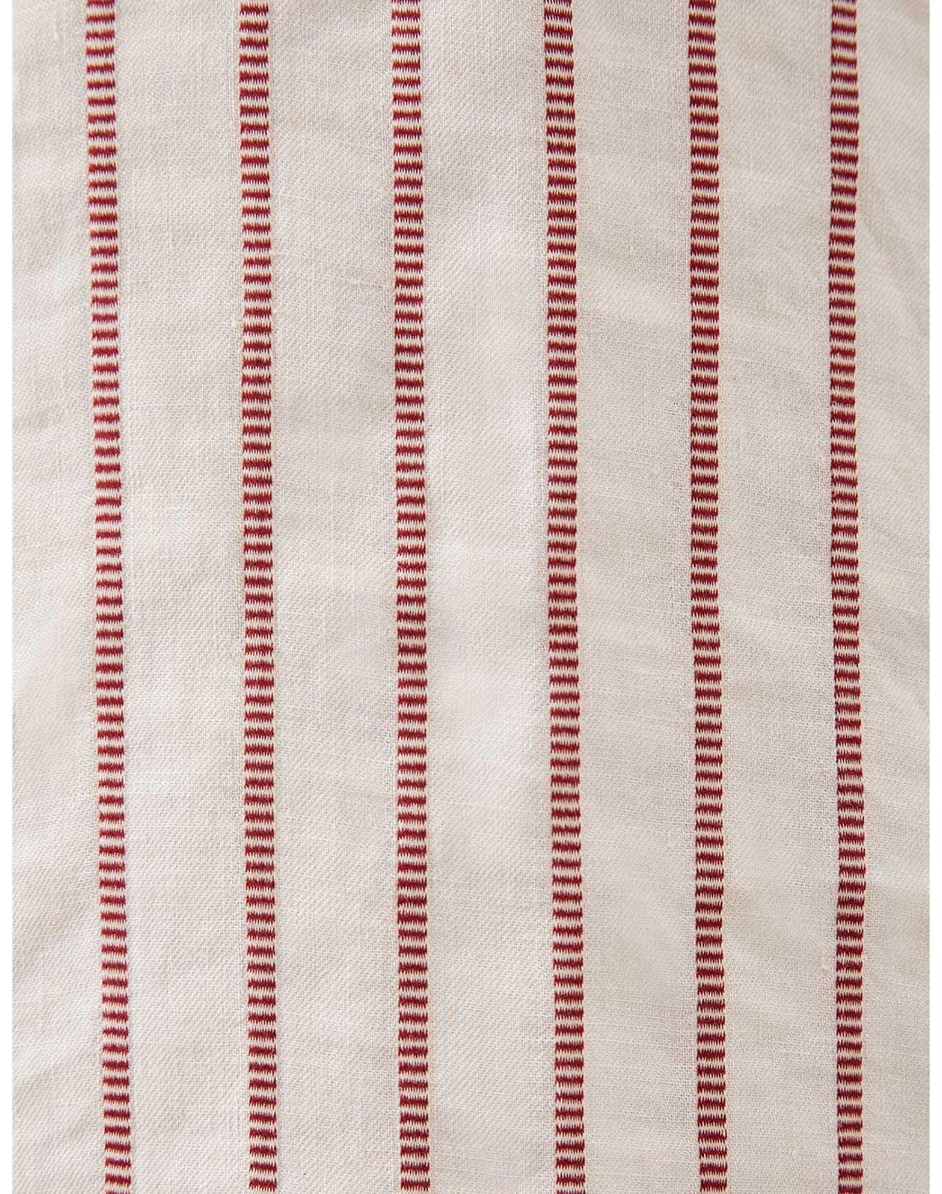 The Mini Caftan In Ticking Stripe | Washed Burgundy