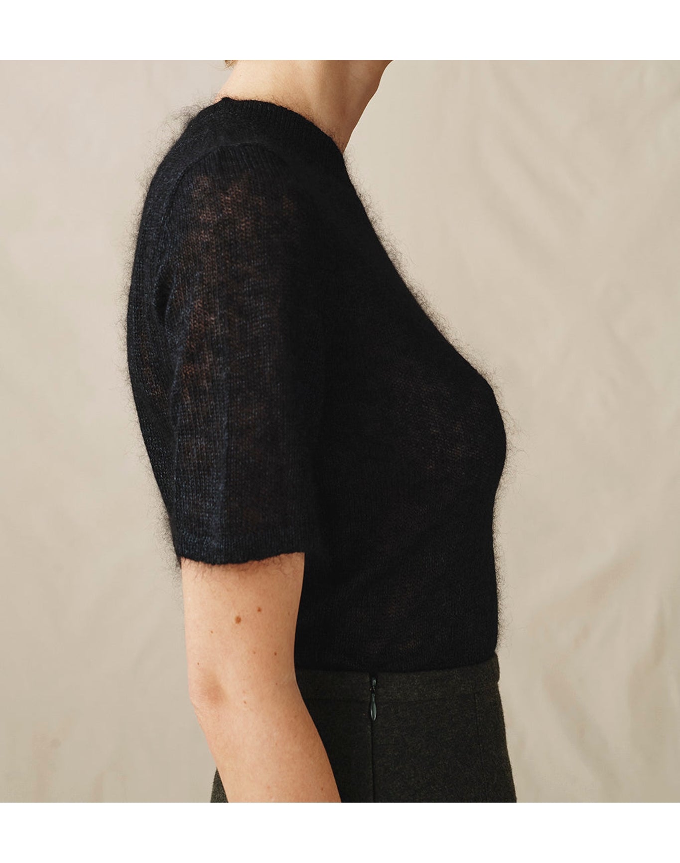 The Mohair Silk T-Shirt | Black