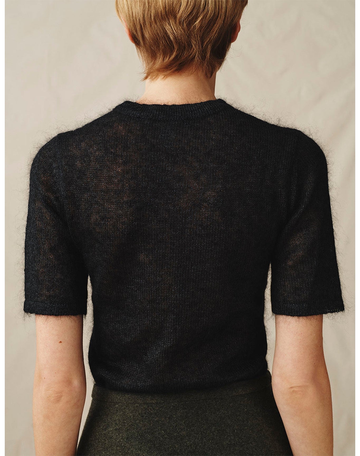 The Mohair Silk T-Shirt | Black