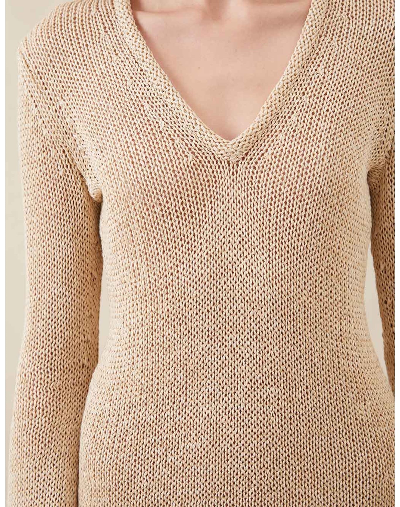 The Open-Weave Mini Dress | Straw Melange