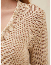 The Open-Weave Mini Dress | Straw Melange
