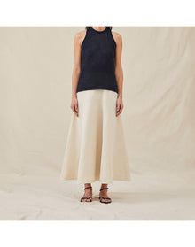 The Open-Weave Shell | Navy Melange