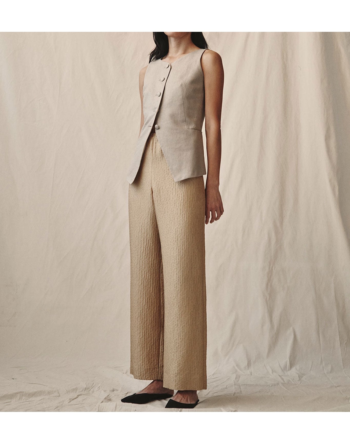 The Relaxed Pants In Wave Stripe | Copper