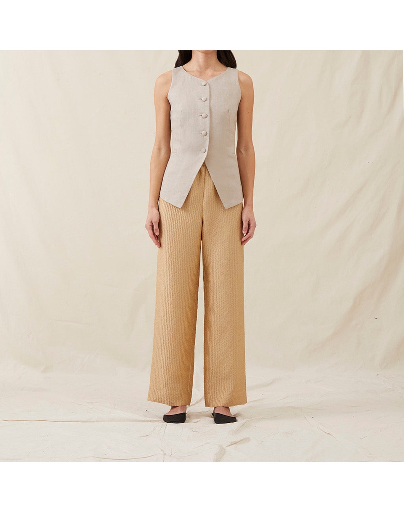 The Relaxed Pants In Wave Stripe | Copper