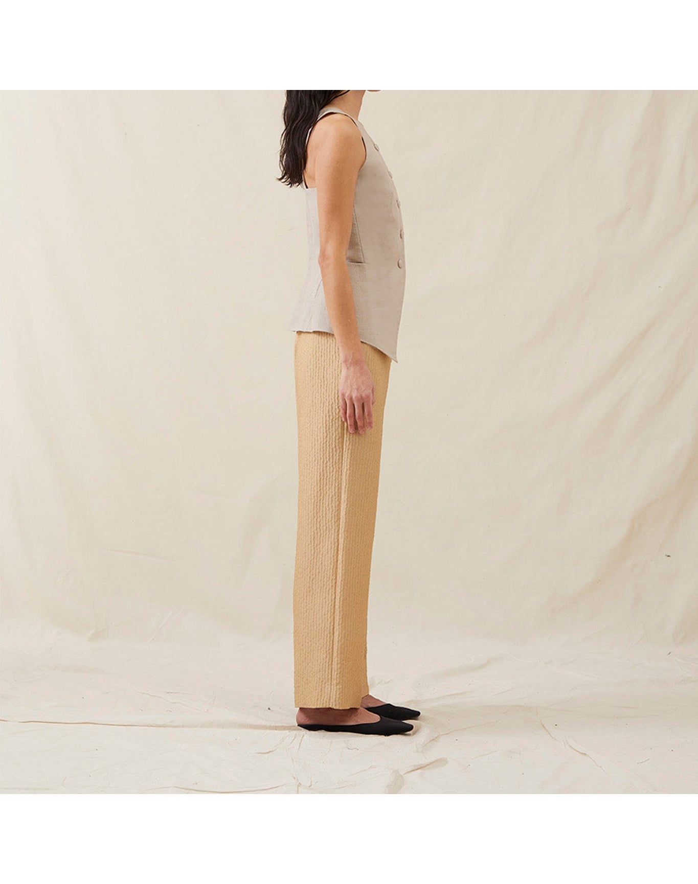 The Relaxed Pants In Wave Stripe | Copper