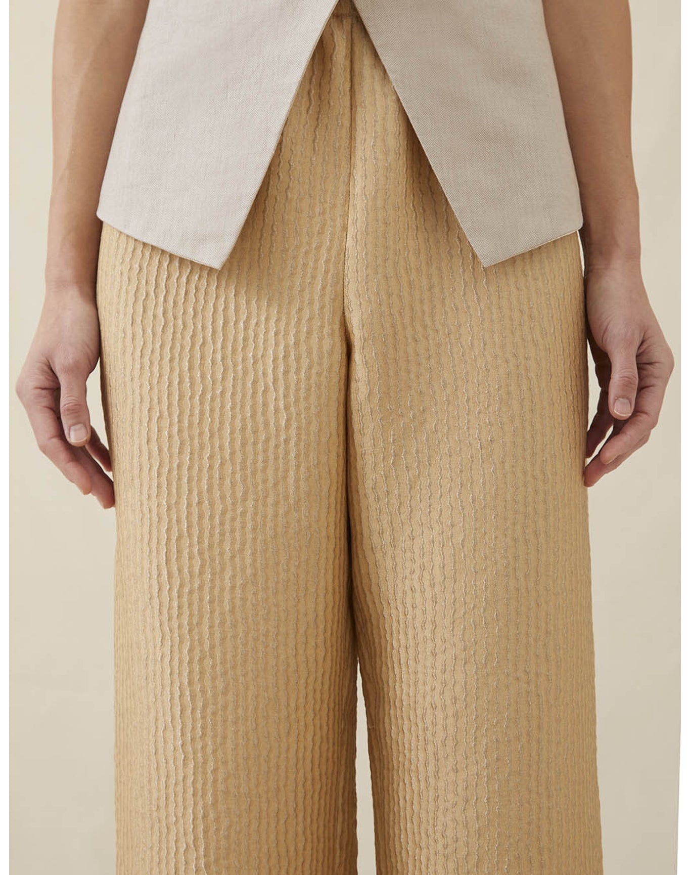 The Relaxed Pants In Wave Stripe | Copper