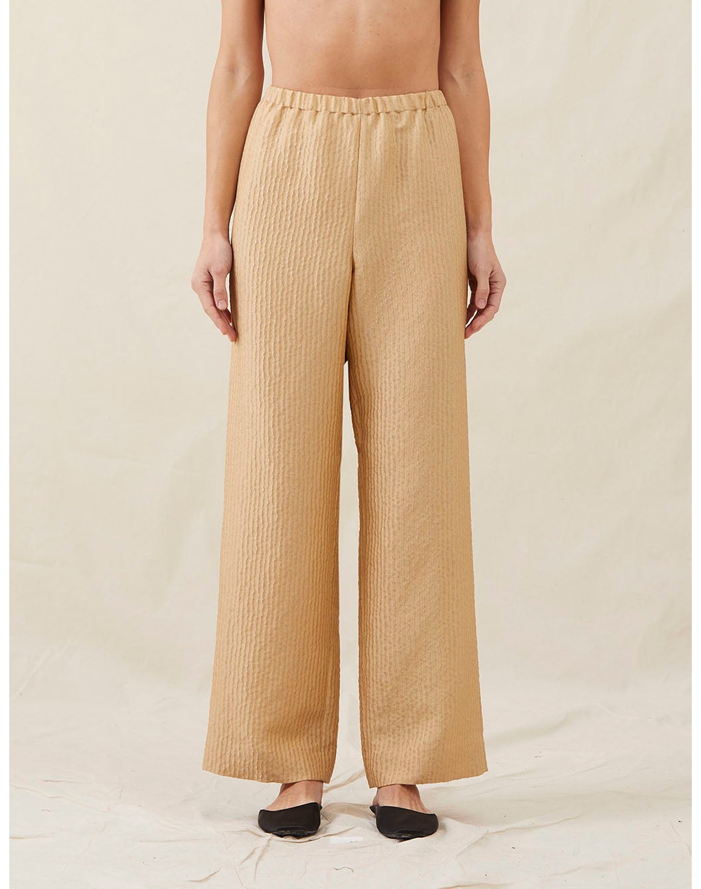 The Relaxed Pants In Wave Stripe | Copper