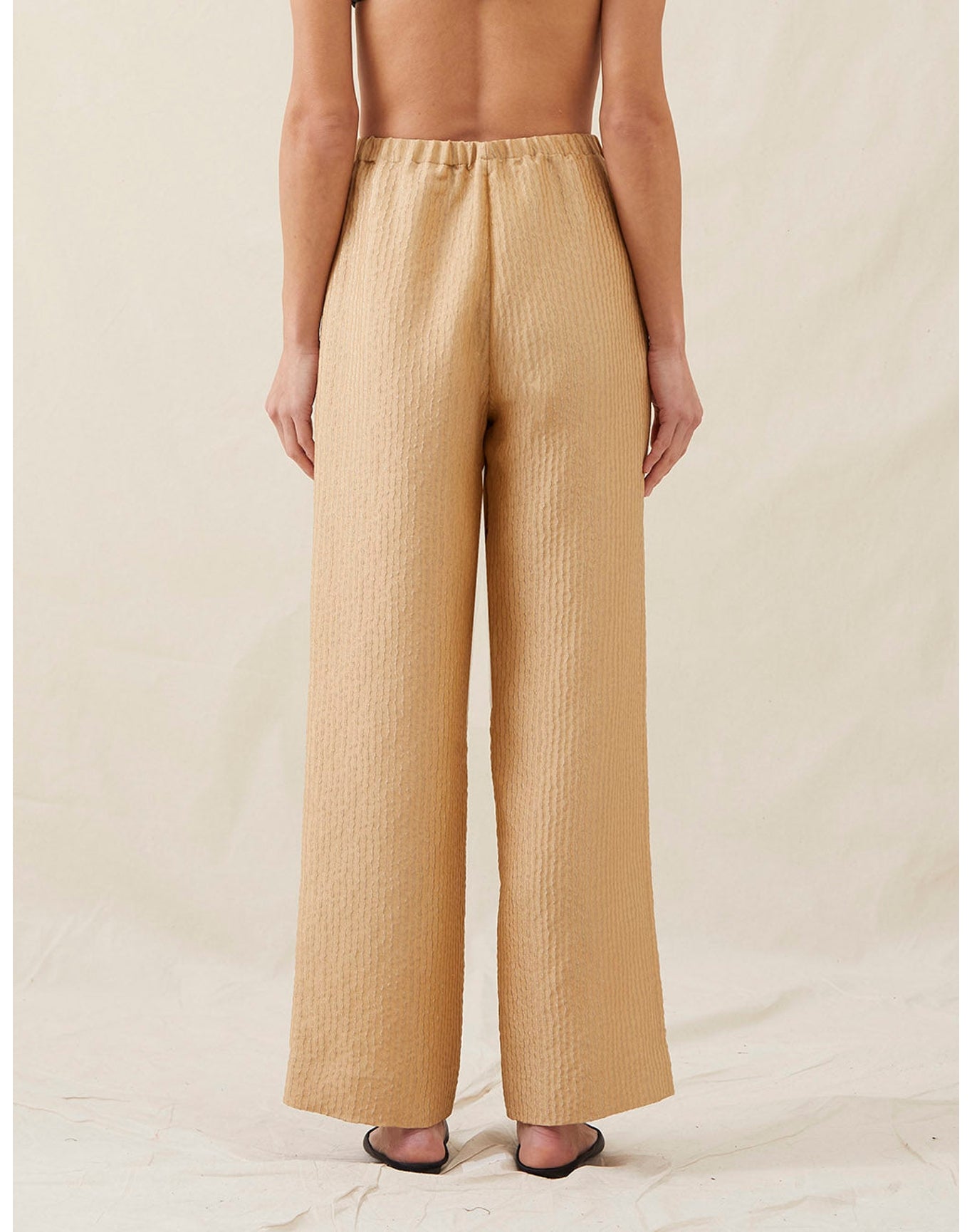 The Relaxed Pants In Wave Stripe | Copper