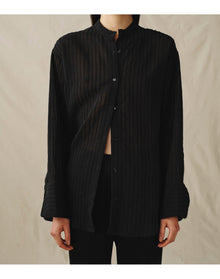 The Sheer Oversized Shirt | Black