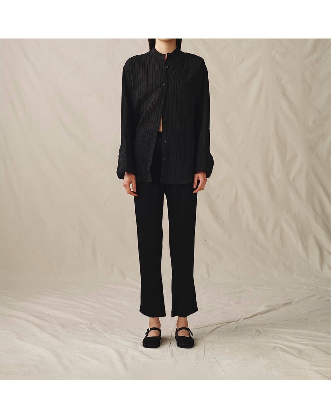 The Sheer Oversized Shirt | Black