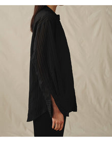 The Sheer Oversized Shirt | Black