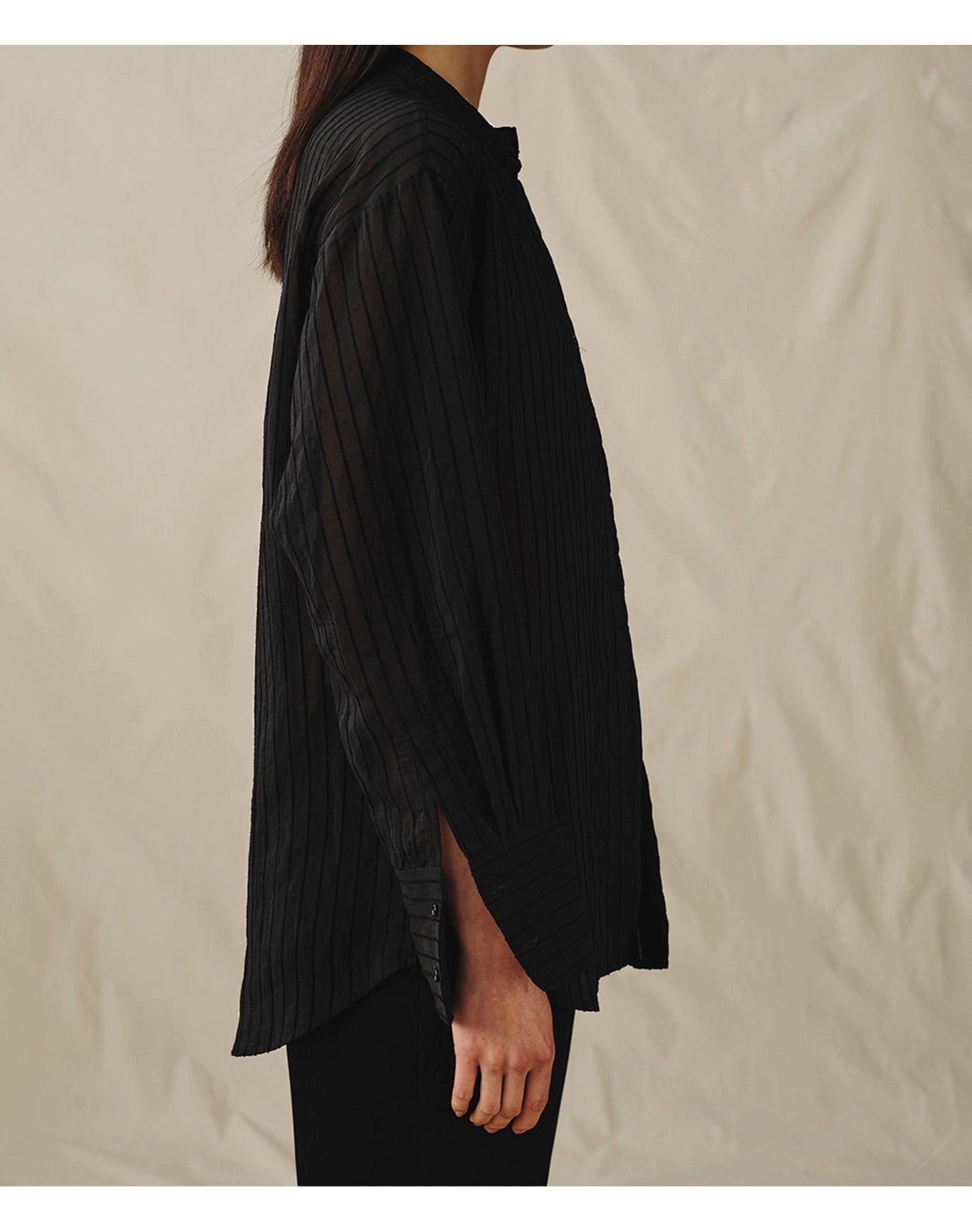 The Sheer Oversized Shirt | Black