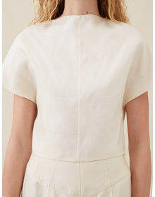 The Shell Top In Organza | Pearl