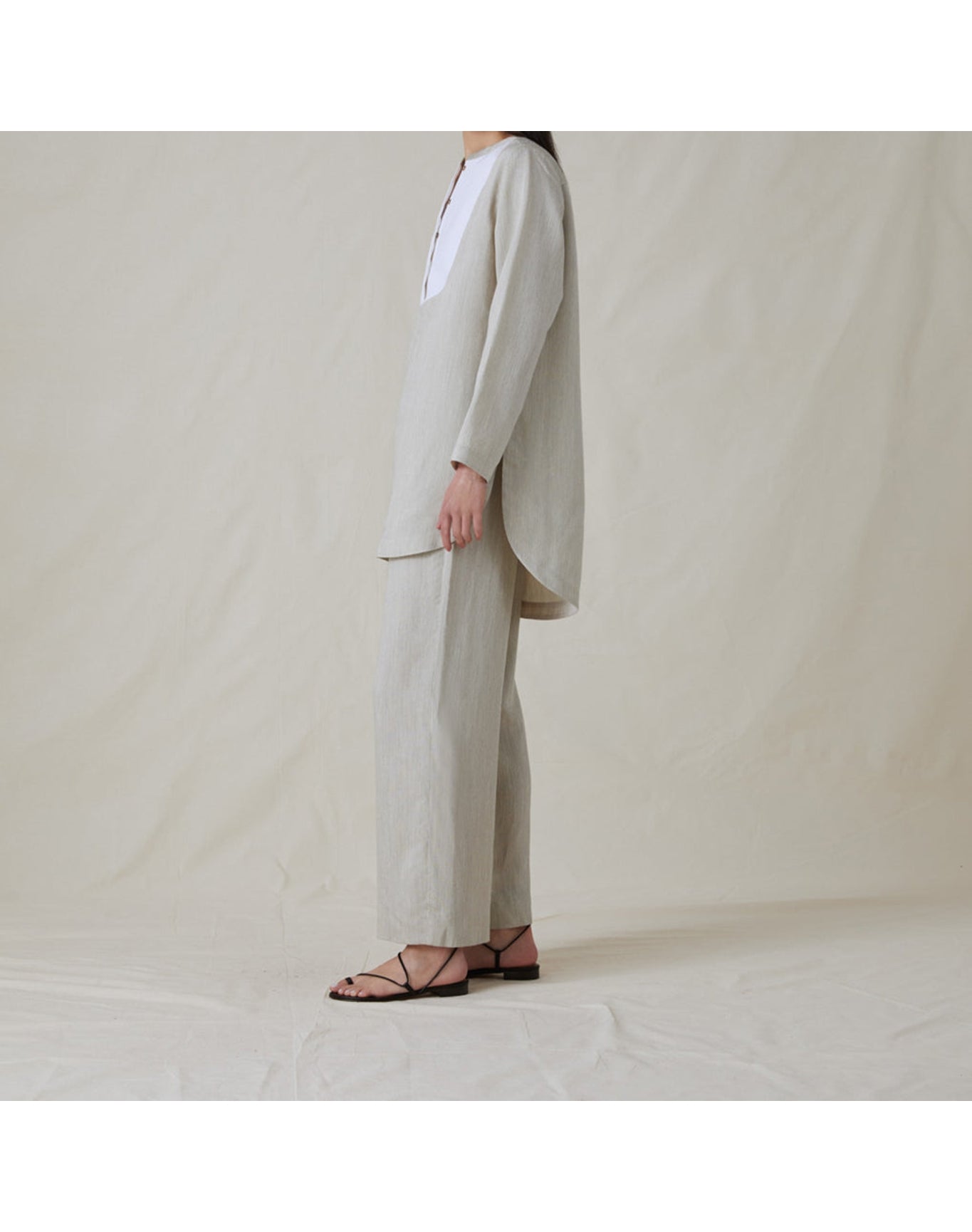 The Striped Bib Top | Fine Stripe