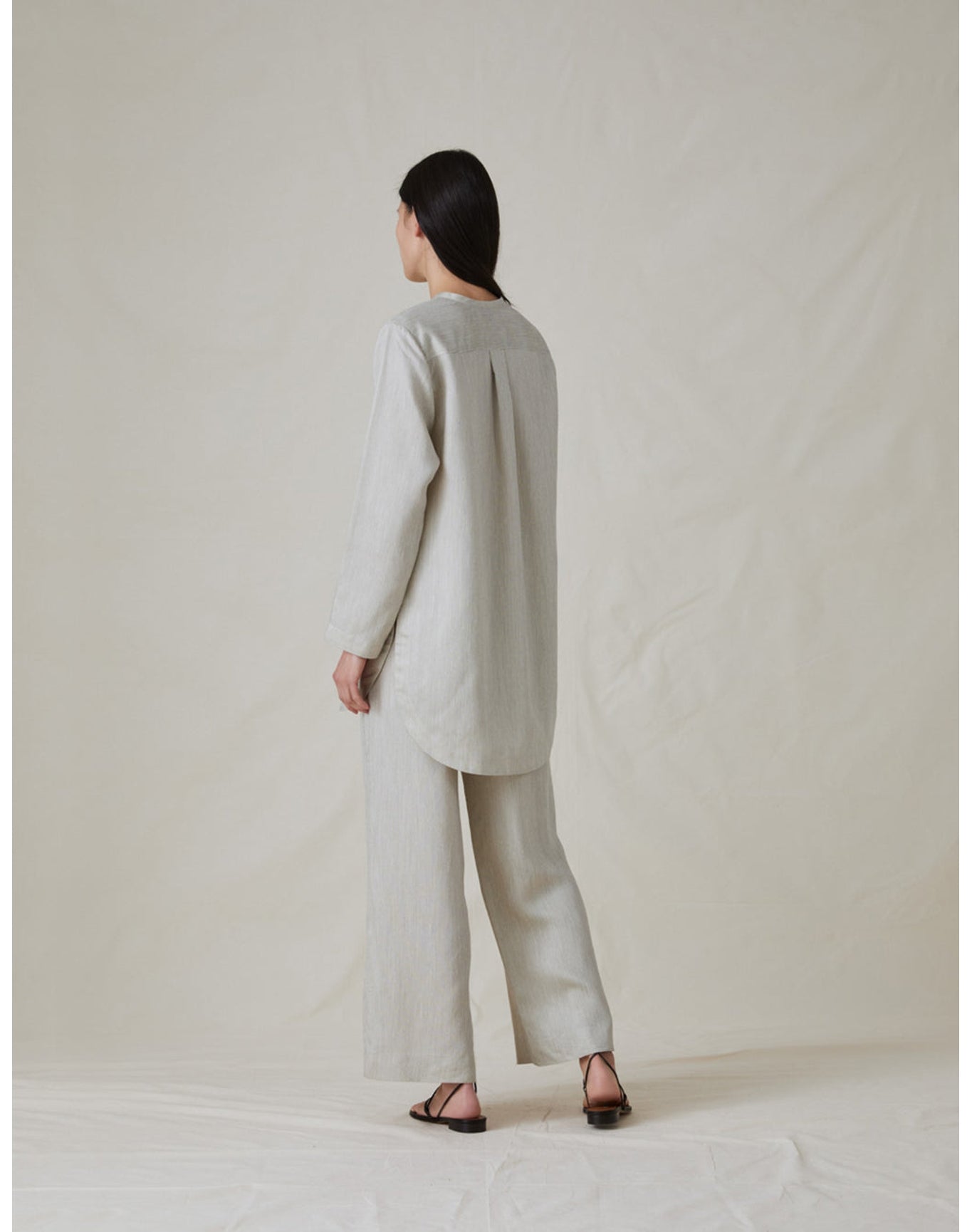 The Striped Bib Top | Fine Stripe