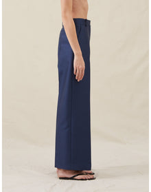 The Tailored Trousers In Lucent Wool | Navy