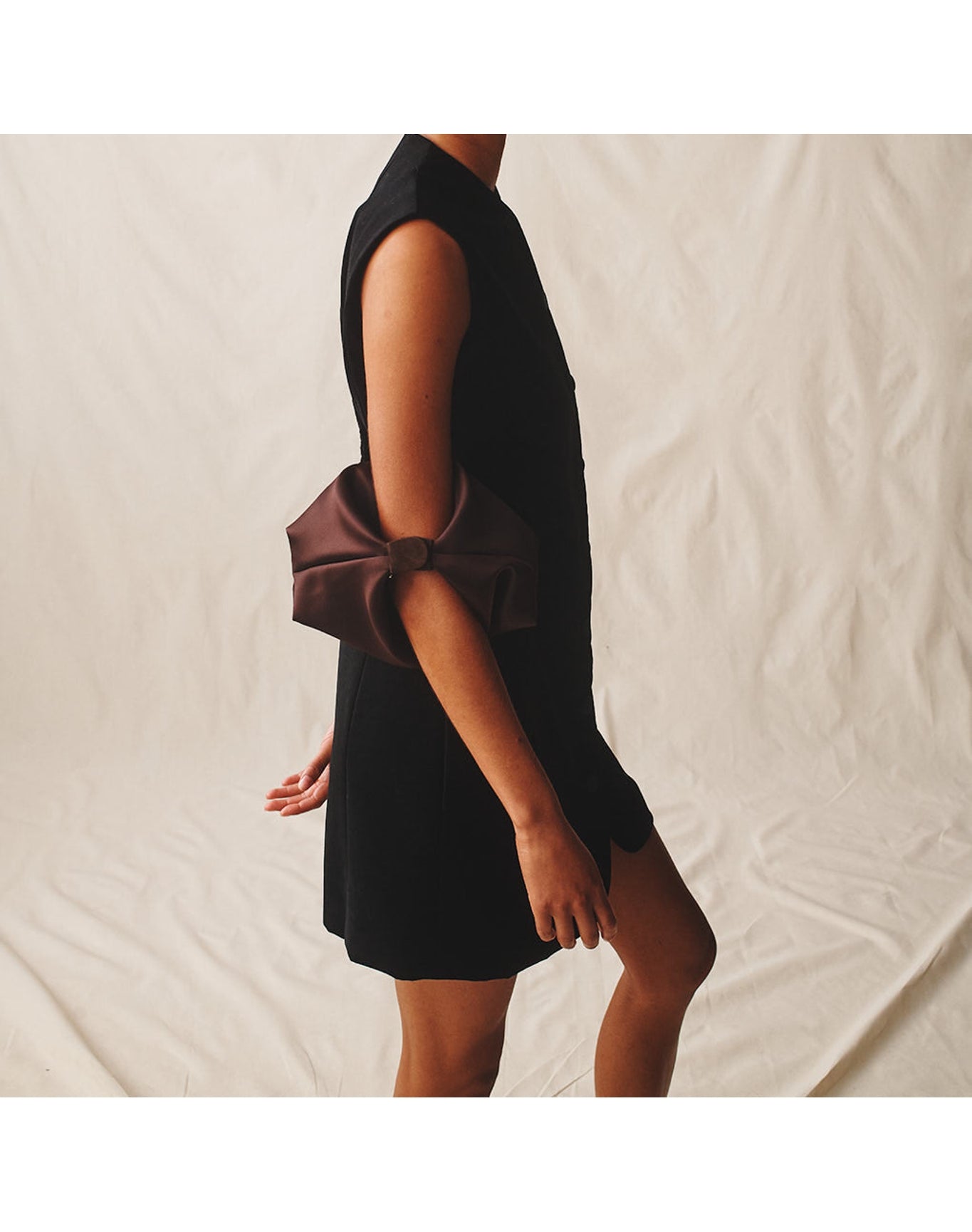 The Textured Velvet Mini Dress | Black