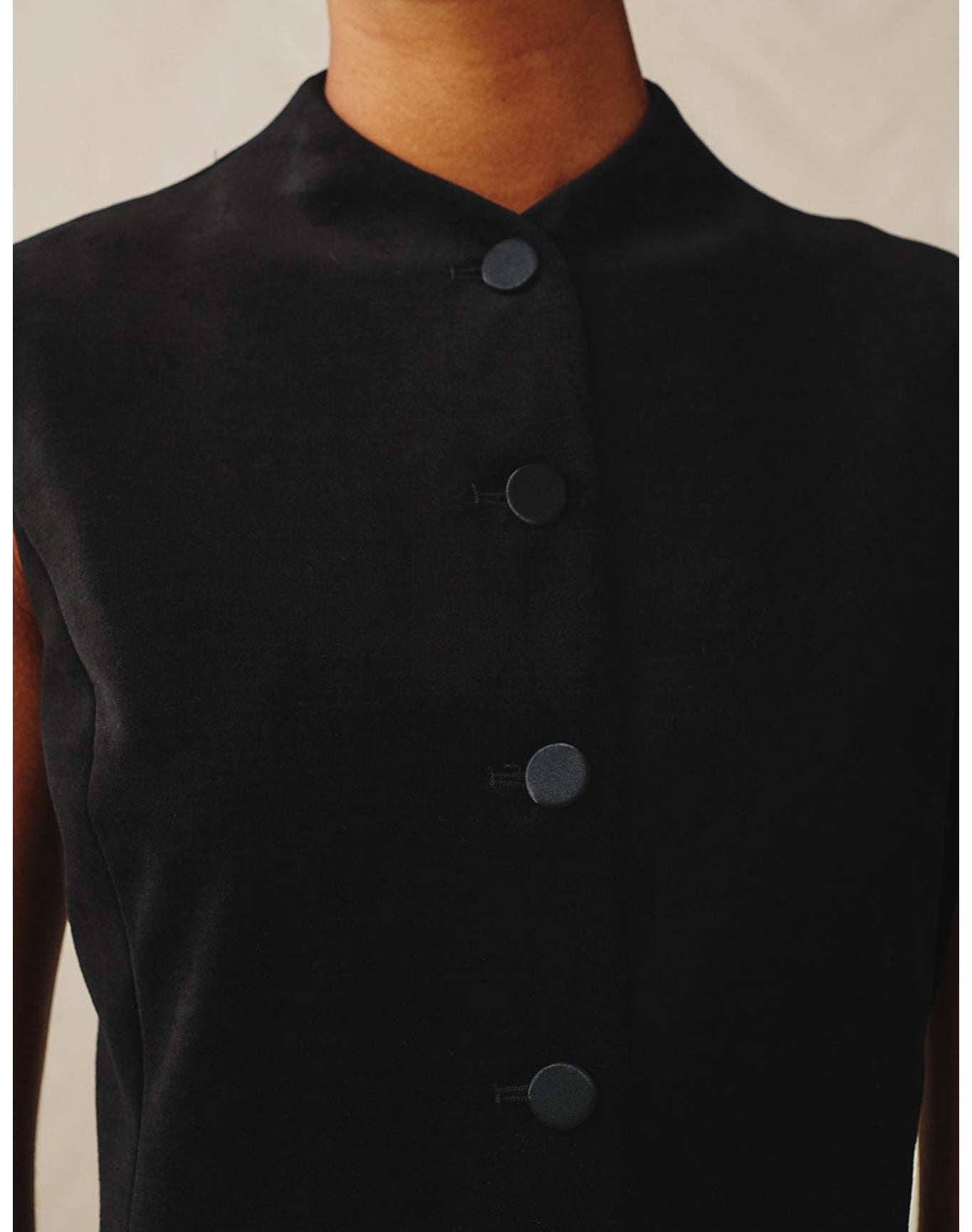 The Textured Velvet Mini Dress | Black