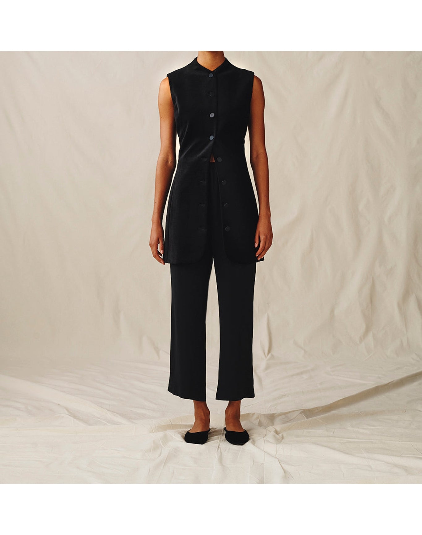 The Textured Velvet Mini Dress | Black