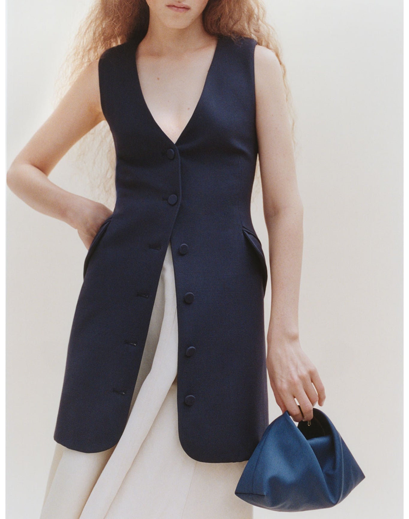 The V-Neck Mini Dress | Midnight