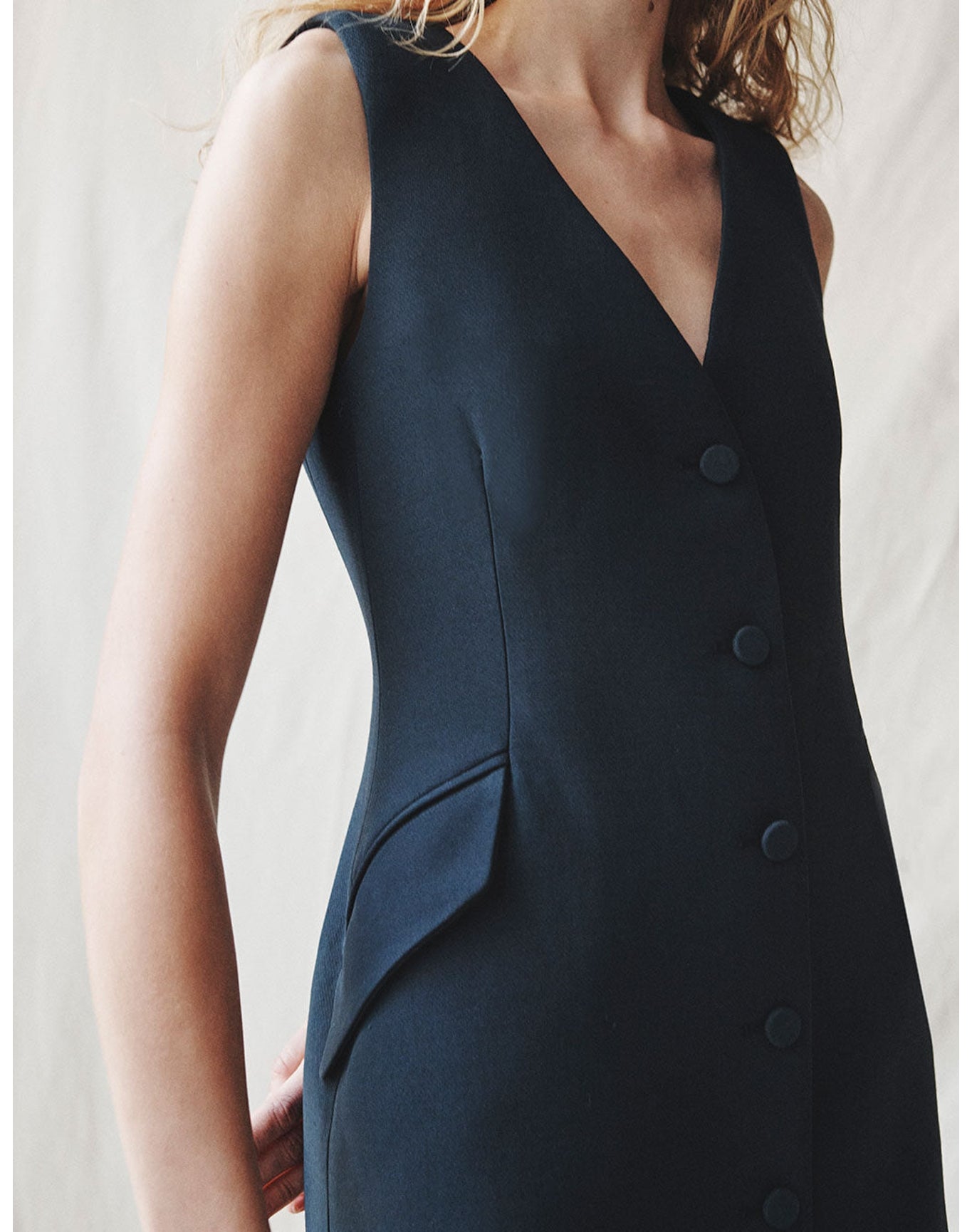 The V-Neck Mini Dress | Midnight