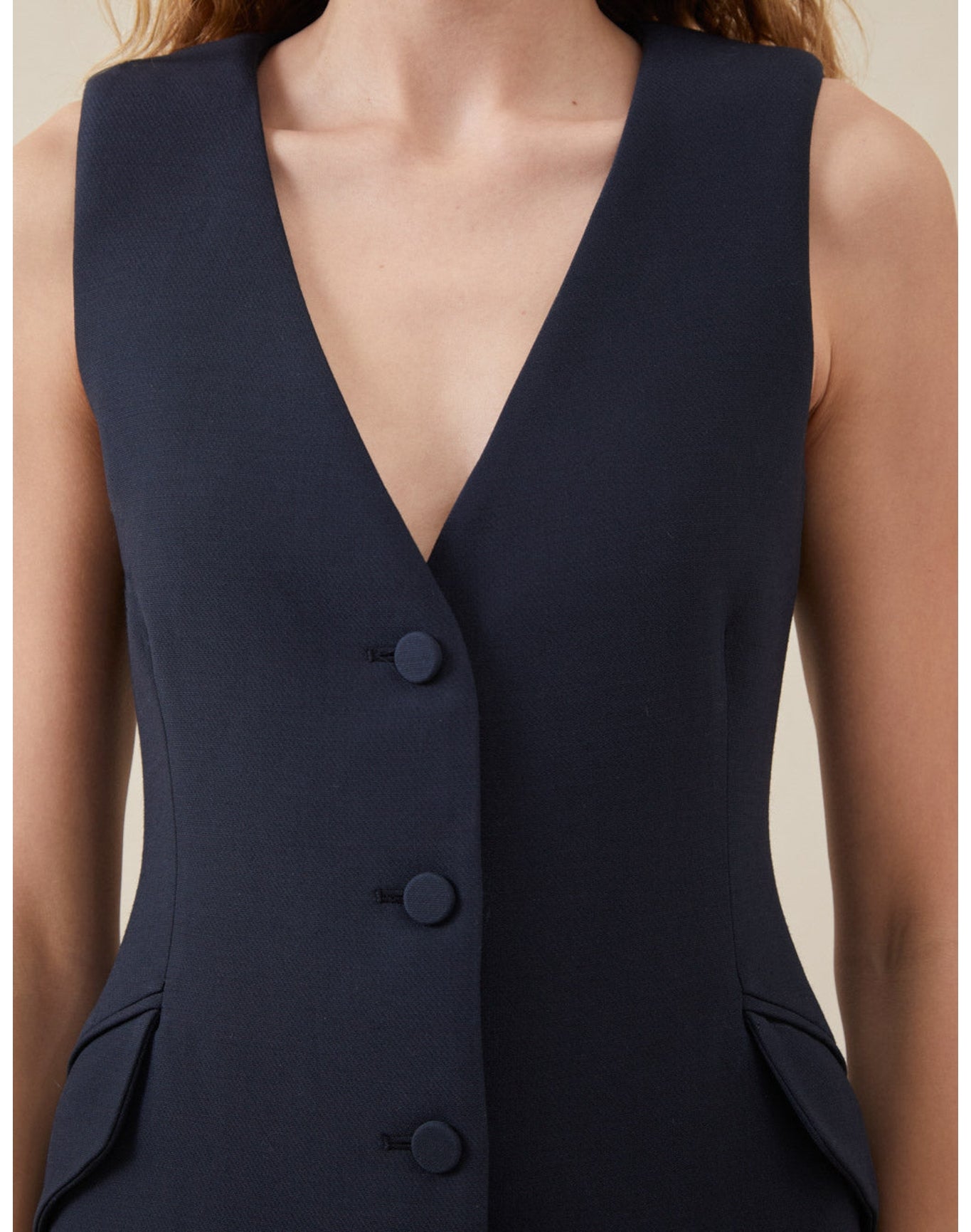 The V-Neck Mini Dress | Midnight