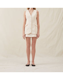The V-Neck Vest | Cream