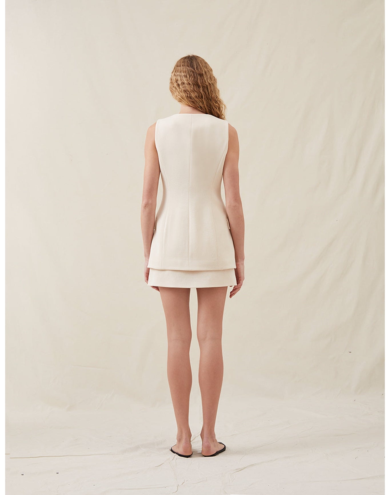 The V-Neck Vest | Cream
