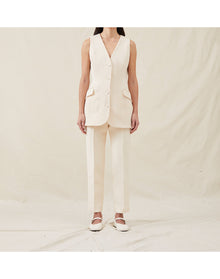 The V-Neck Vest | Cream