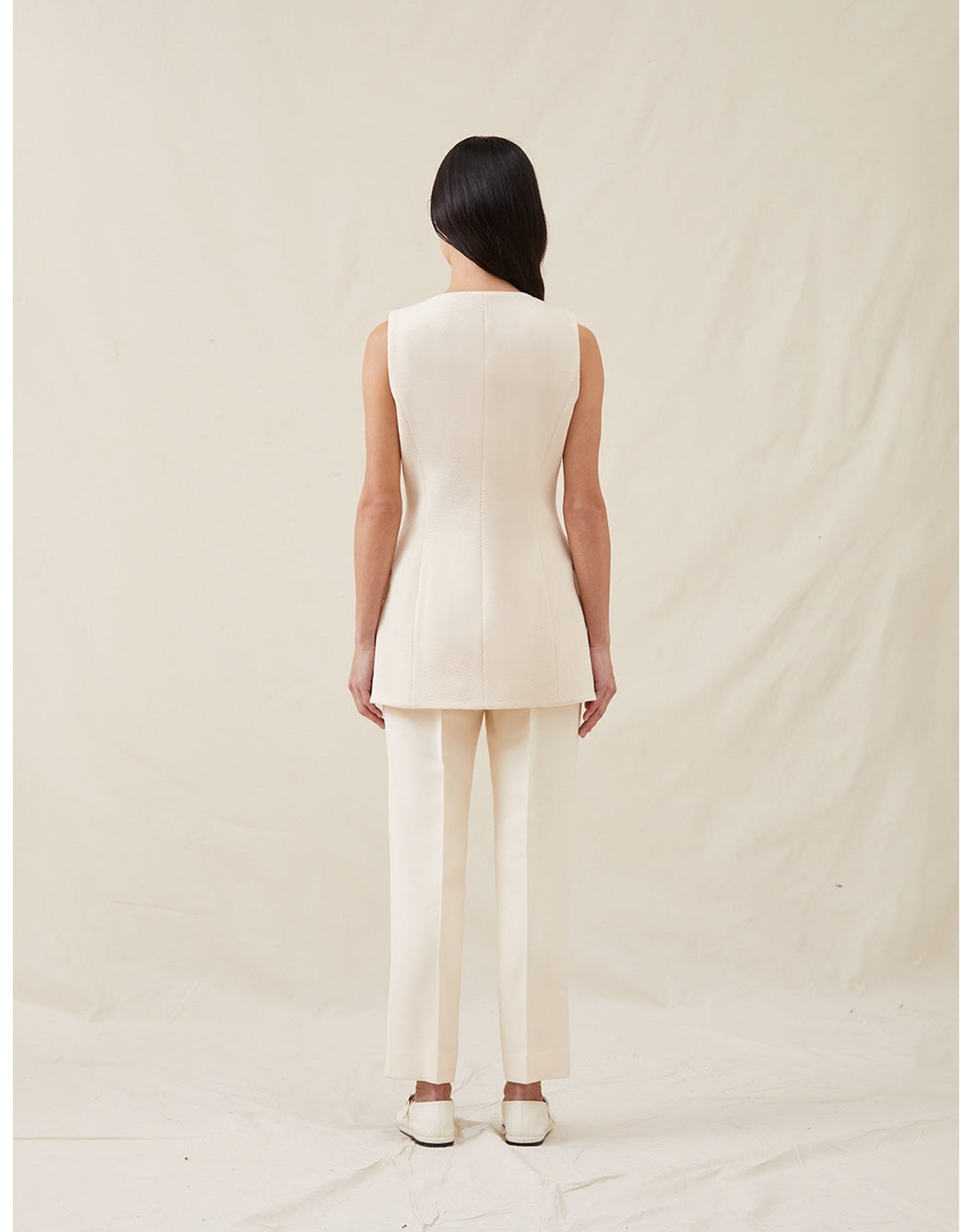 The V-Neck Vest | Cream