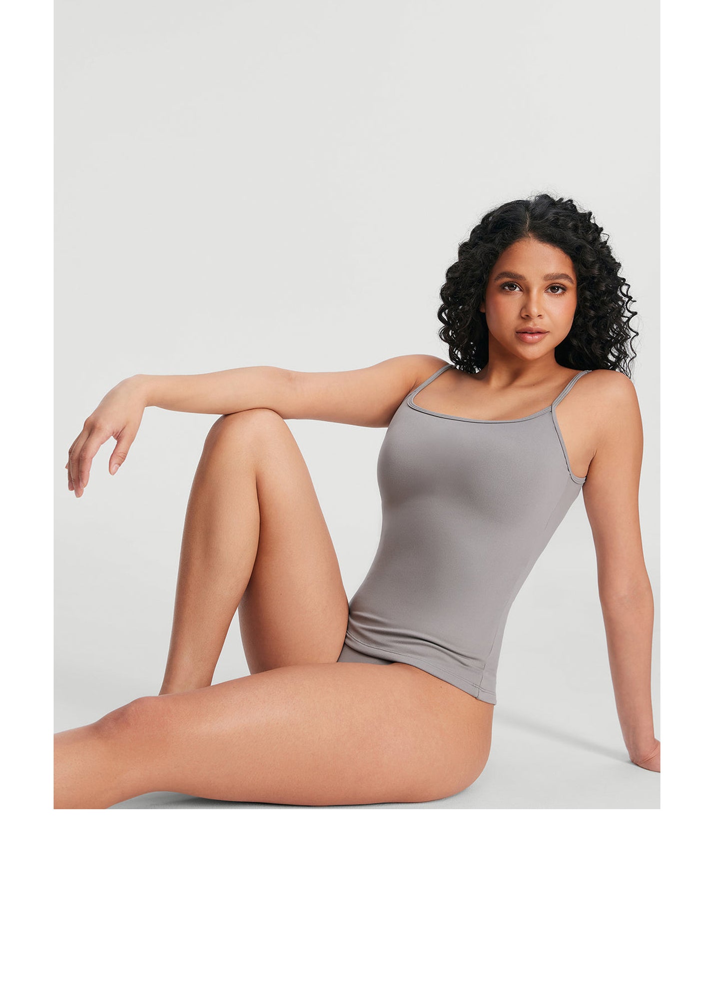 Thin Strap Tank Top | Cool Gray