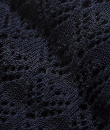 Tiernan Classic Fit Button-Down Textured Knit Shirt | Night Iris