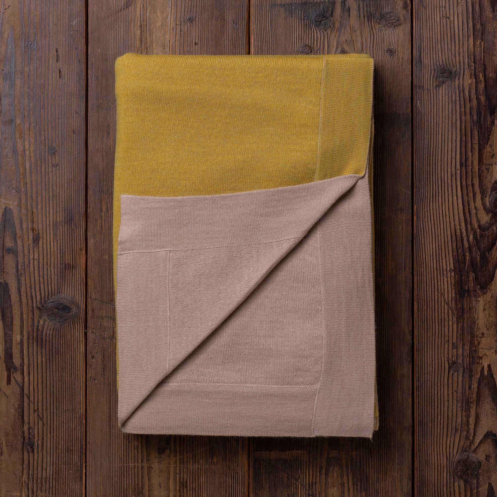 Tokyo Bed Blanket | Beige / French Yellow