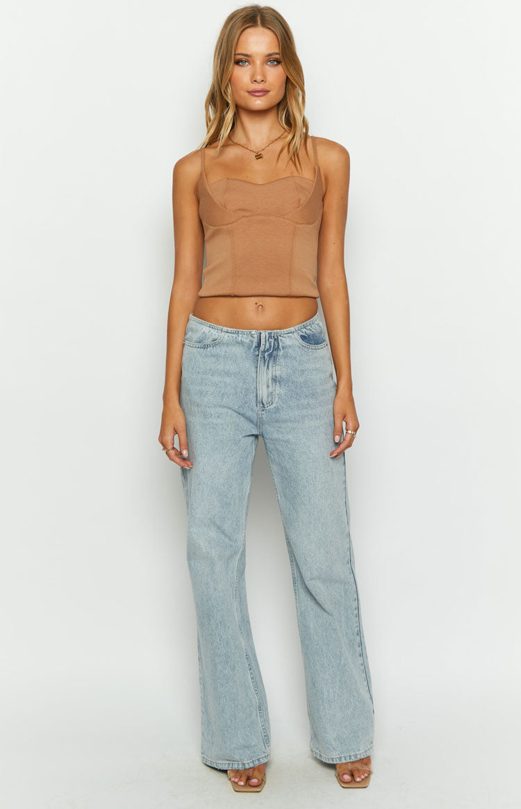 Too Good Corset Top | Brown