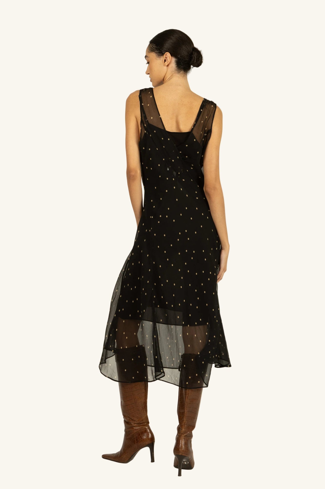 Twila Dress | Black Polka Dot