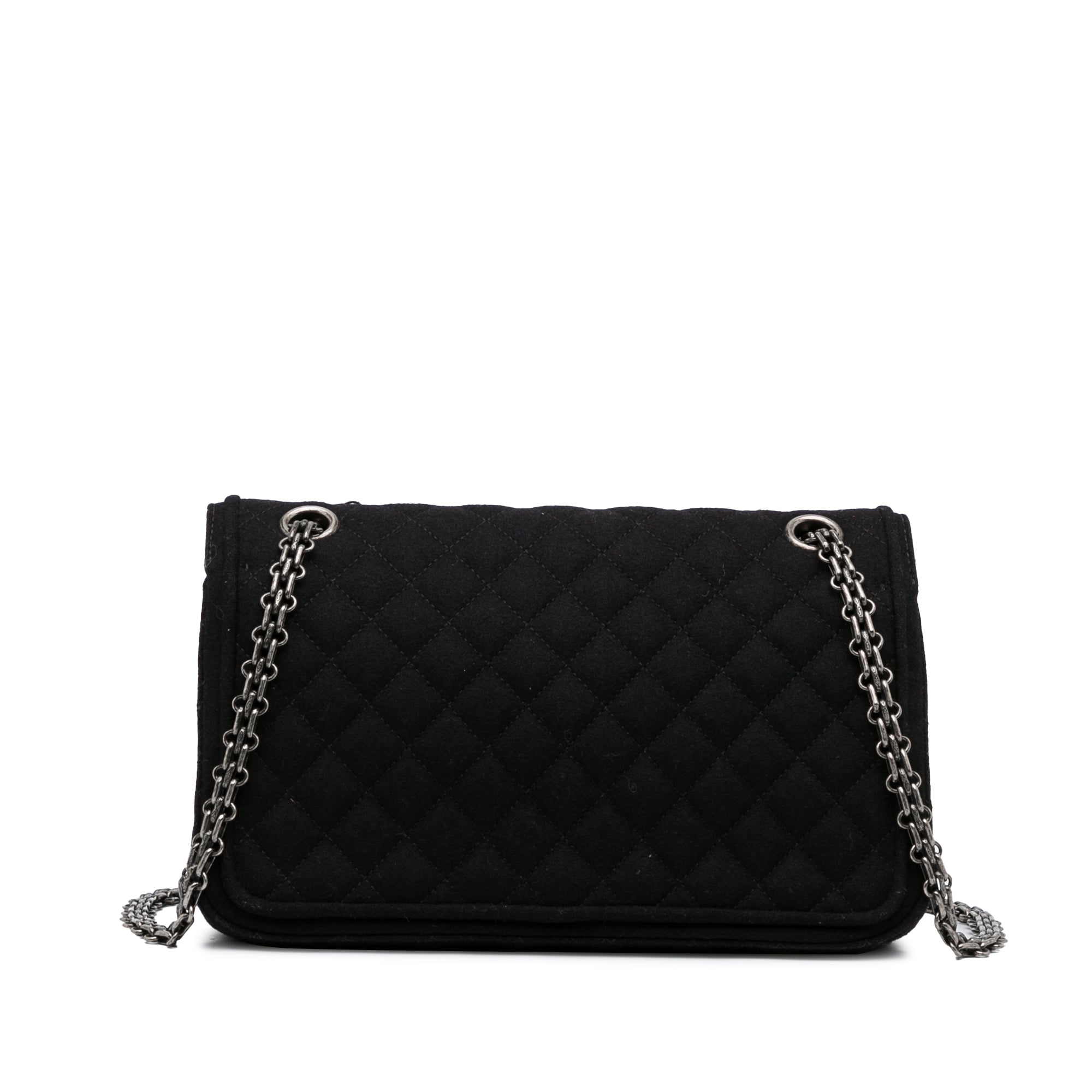 Chanel | Pre-Owned Reissue Wool Shoulder Bag | Black