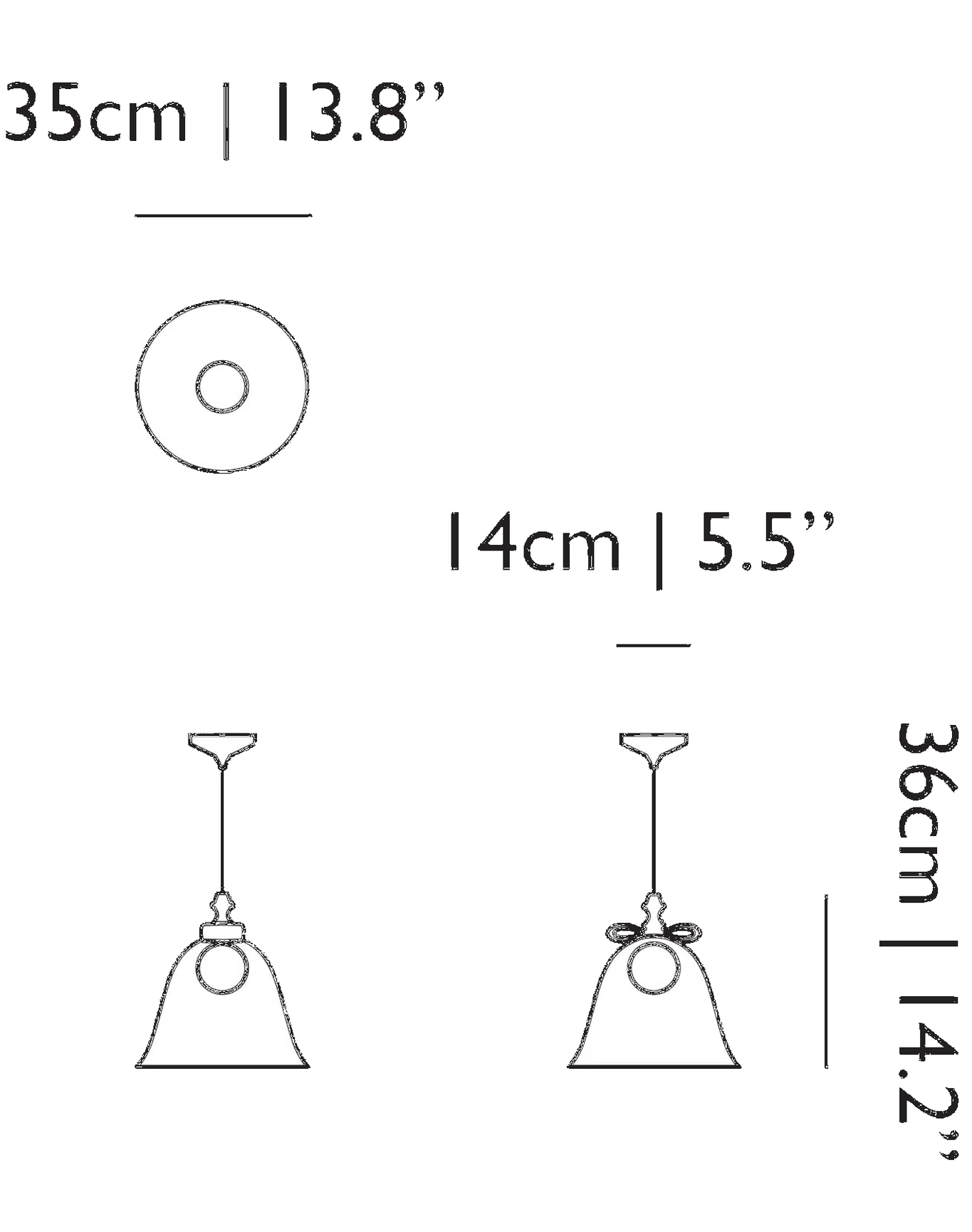 UL Bell Lamp | White Transparent
