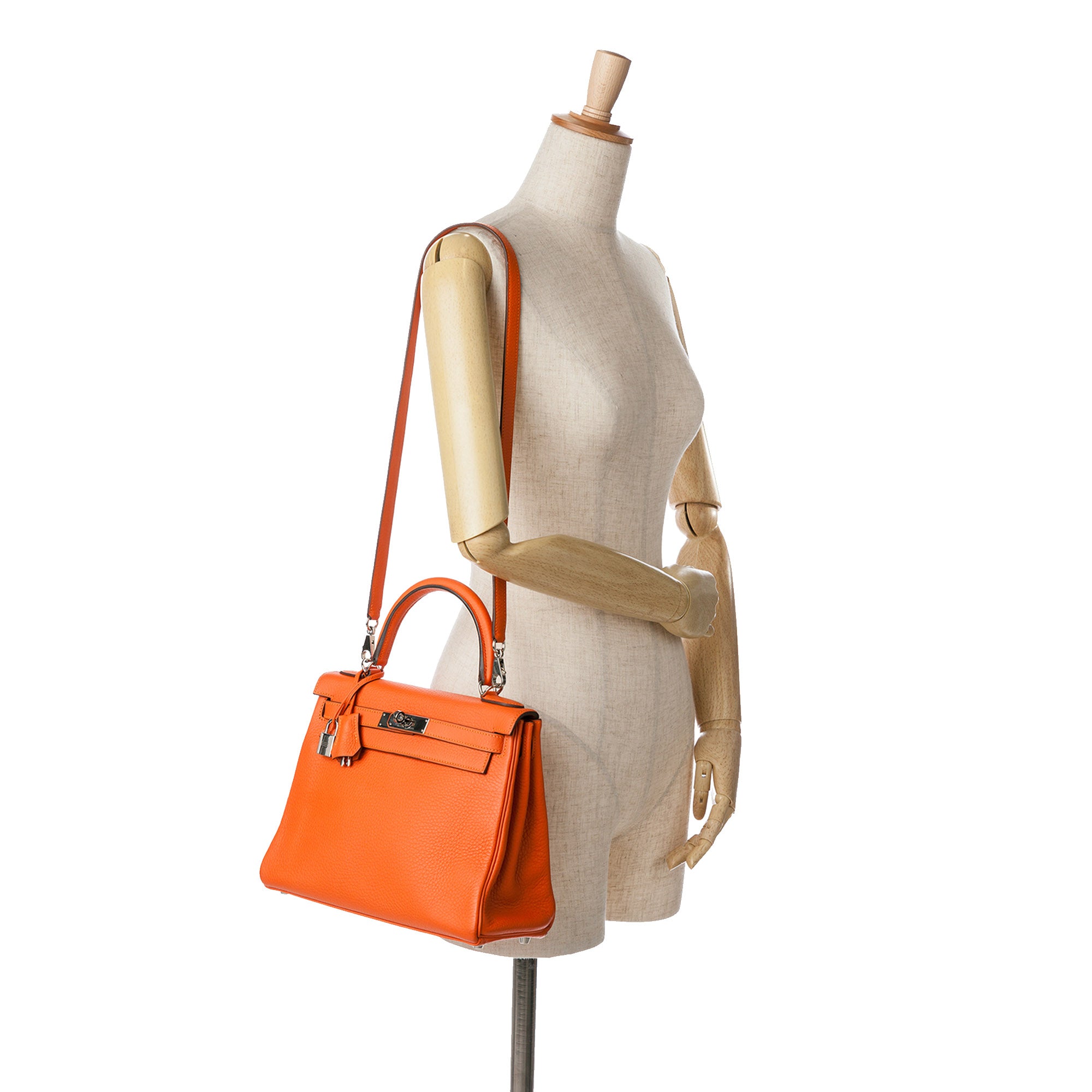 Hermes | Pre-Owned Togo Kelly II Retourne 28 | Orange