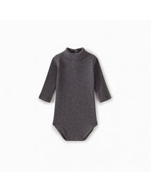 Unisex | Turtleneck Onesie | Baby Dark | Heathered Gray