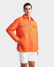 Unisex | KERRY Quilted Shirt Jacket | Orange Sorbet
