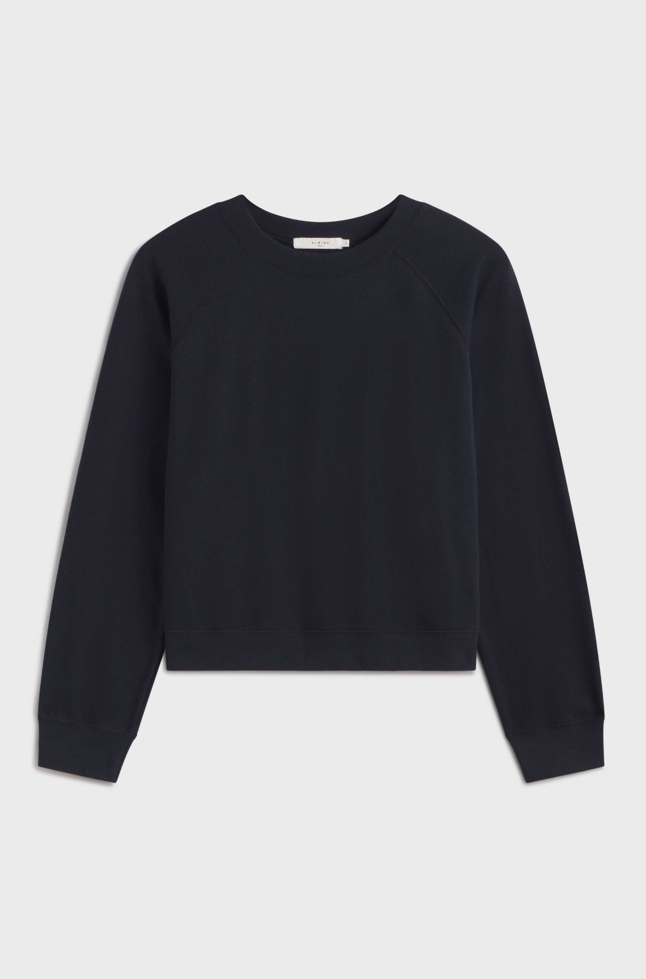Black sweatshirt on a light gray background